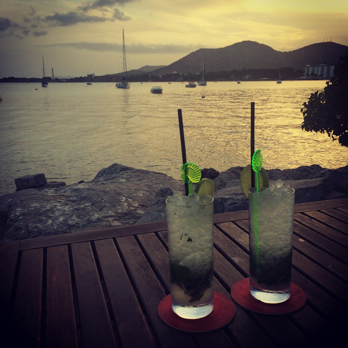 Cocktails by the beach in Mallorca