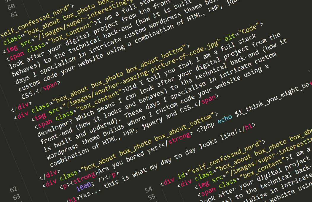 Hand-written custom WordPress theme code
